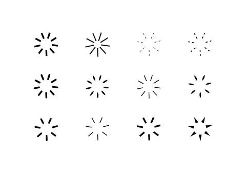 Geometric Design Elements. Radiant Spark. Stock Illustration