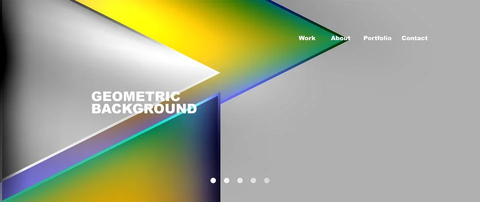 Geometric design featuring a triangle in electric blue on rectangle background Stock Illustration