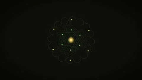 Geometric design with glowing dots on a dark background Stock Footage 337301731