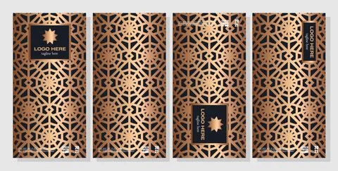 Geometric design pattern for packaging and banners Stock Illustration