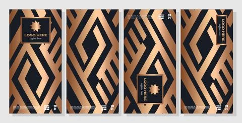 Geometric design pattern for packaging and banners Stock Illustration