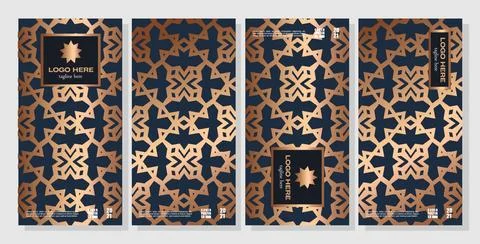 Geometric design pattern for packaging and banners Illustrazione stock