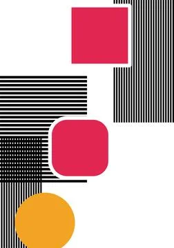 Geometric design posters, vector template with shapes elements, modern hips.. Stock Photos