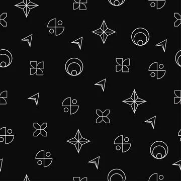 Geometric design seamless pattern with shapes Stock Illustration