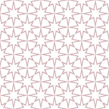 Geometric design stars seamless pattern pink Ilustración de archivo