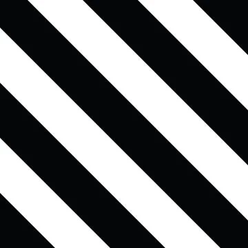 Geometric diagonal black and white stripes vector pattern. Stock Illustration