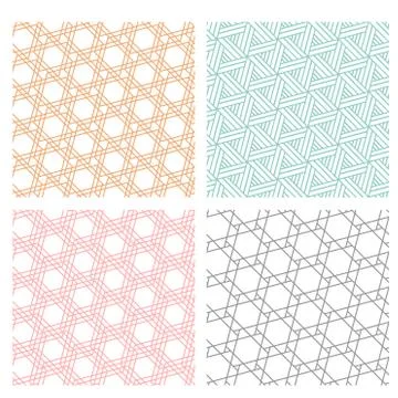 Geometric diagonal line seamless pattern Stock Illustration
