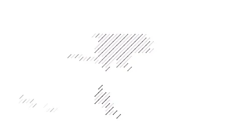 Geometric Diagonal Lines Merging into Thailand Map Stock Footage 327403182