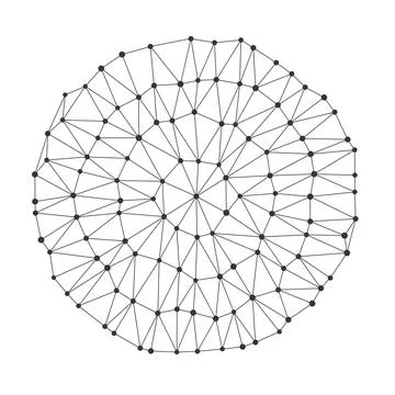 Geometric Diamond Facet Network Structure Design Illustrazione stock