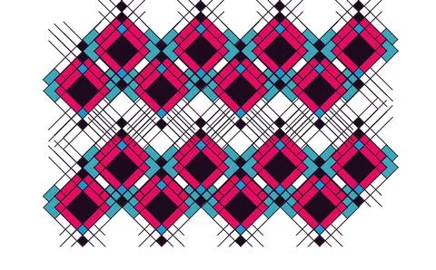 Geometric Diamond Lattice Pattern 库存插图