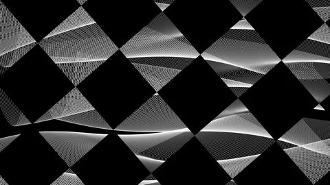 Geometric diamond pattern background in black and white. Abstract 3D prism .. Stock Illustration