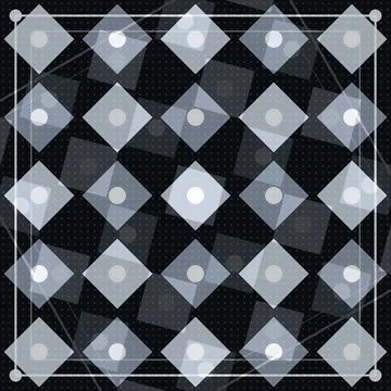 Geometric diamond pattern with bright highlights on dark background Иллюстрация