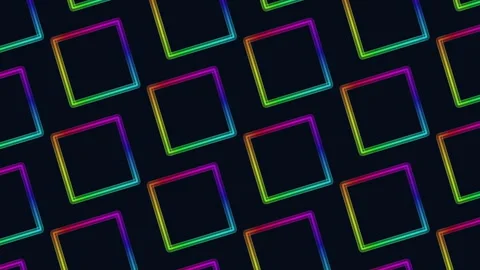 Geometric diamond pattern colorful lines on black background Vídeos de archivo 303533839