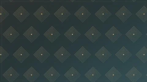 Geometric diamond pattern with concentric circles on dark background Stock Illustration