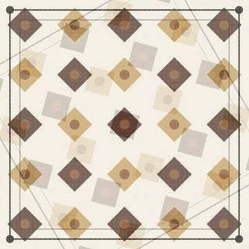 Geometric diamond pattern fabric with brown beige and white color scheme on.. Stock Illustration