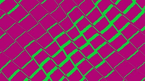 Geometric diamond pattern with pink and green lines Stockillustratie