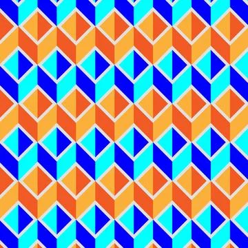 Geometric Diamond Pattern Seamless Colorful Abstract Background Stock Illustration