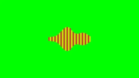 A geometric diamond shape composed of vertical red and yellow stripes Stock Footage 341823901