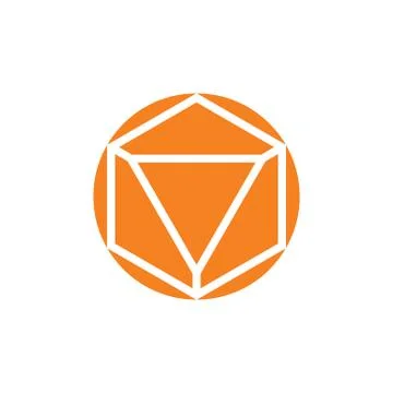 Geometric diamond shape simple logo Illustrazione stock