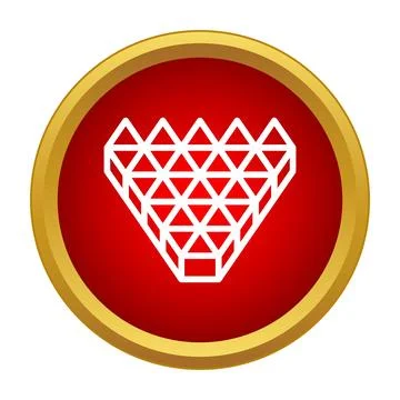 Geometric diamond shape with triangle pattern icon Illustrazione stock