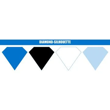 Geometric diamond shapes in solid fill outline and pattern variations for d.. Stock Illustration