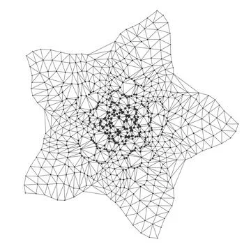 Geometric Diamond Star Polygonal Wireframe Shape Stockillustratie