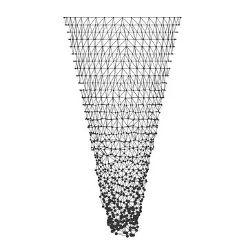 Geometric Diamond Tornado Abstract Wireframe Art Stockillustratie