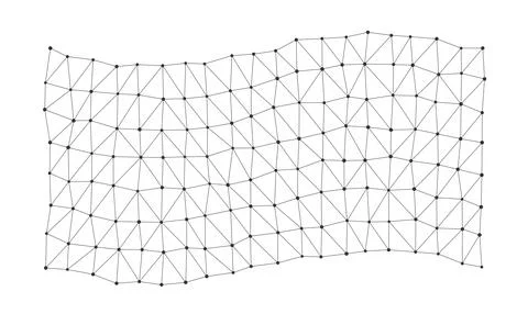 Geometric Diamond Wave Mesh Deformed Pattern Stock Illustration