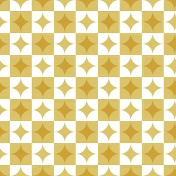 Geometric Diamonds Seamless Pattern Vector on Isolated White Background Stock Illustration