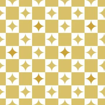 Geometric Diamonds Seamless Pattern Vector on Isolated White Background Stock Illustration