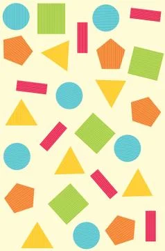 Geometric different shapes design Stock Illustration