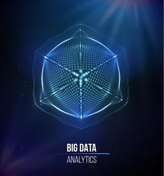 Geometric digital AI visualization イラスト素材