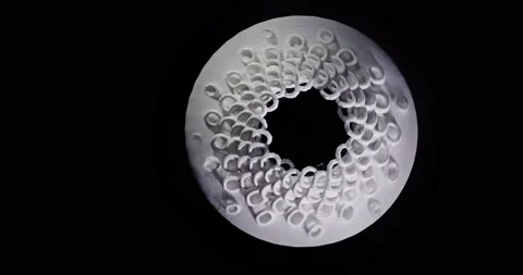 Geometric disc shape optical illusion | Fibonacci sequence |zoetrobe spin | 4X Stock Footage 145272670