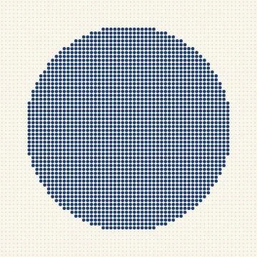 Geometric dot matrix circle composition abstract design Stock Illustration
