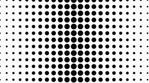 Geometric dot matrix pattern with varying dot sizes on white background Stockillustratie