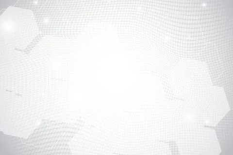 Geometric dot mesh gradient Background. Hexagon white light gradient for text Illustrazione stock