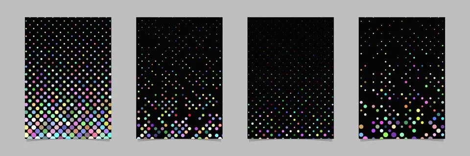 Geometric dot pattern background poster template sets イラスト素材