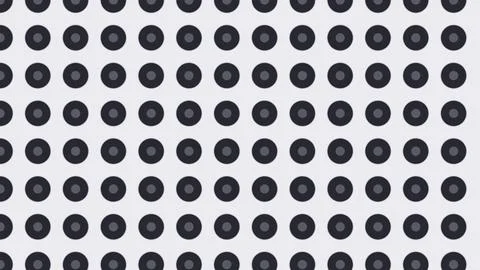 Geometric dot pattern with circular black shapes on white background Stock Illustration