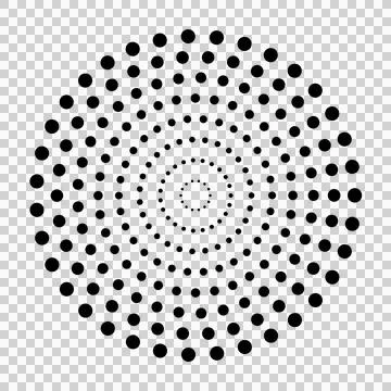 Geometric dot pattern design. Circular arrangement of dots. Stock Illustration