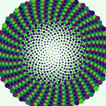 Geometric dot pattern with radial gradient colors abstract design 스톡 일러스트