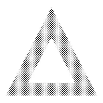 Geometric Doted Triangle Frame Template Stock Illustration