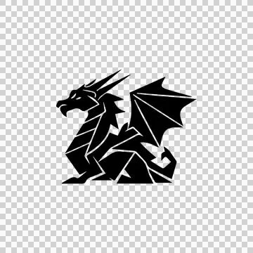 Geometric Dragon Logo Design Stock Illustration