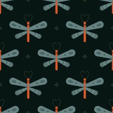 Geometric dragonfly geometric pattern Stock Illustration