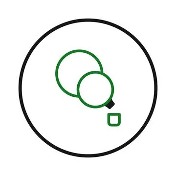 Geometric droplet icon design with interconnected circles and square repres.. Illustrazione stock