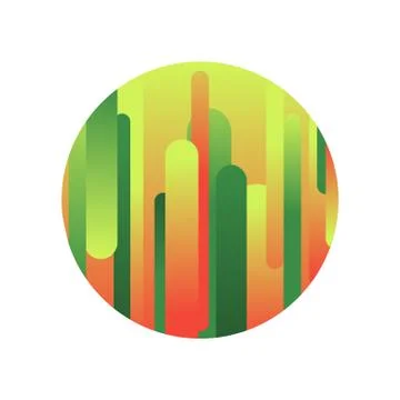 Geometric dynamic background with colorful rectangles with rounded edges. Stock Illustration