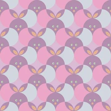 Geometric easter bunnies seamless vector pattern イラスト素材
