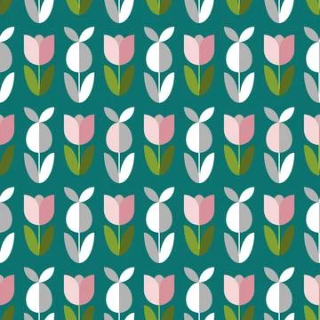 Geometric Easter Spring Holiday Seamless Pattern 스톡 일러스트