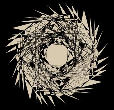 Geometric edgy random shape. Abstract textured design Illustrazione stock