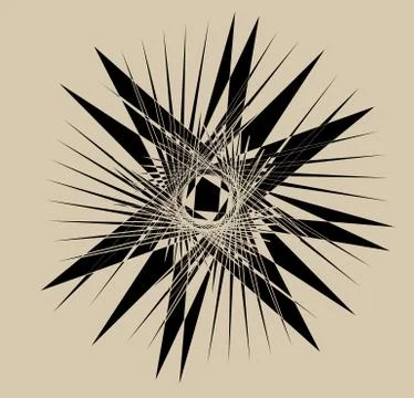 Geometric edgy random shape. Abstract textured design Stock Illustration