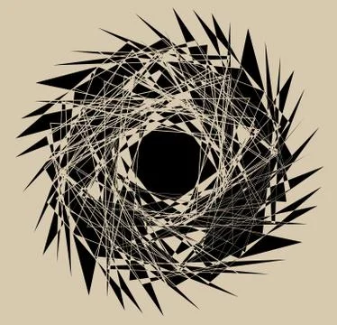 Geometric edgy random shape. Abstract textured design Illustrazione stock